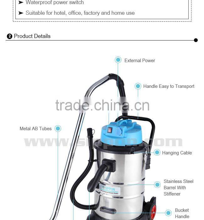 Hot selling 50 Litres wet and dry industrial vacuum cleaner