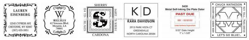 50x30 mm Custom Plastic Date Stamps, Date Time Stamp, Auto Date Stamp with Text