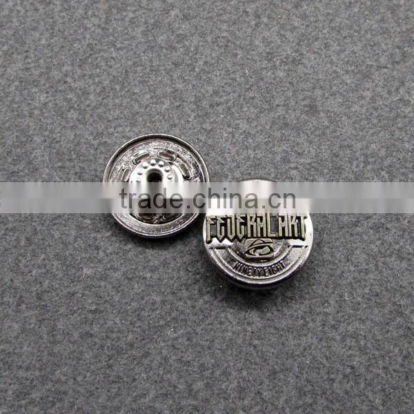 Rolling plating silver denim button