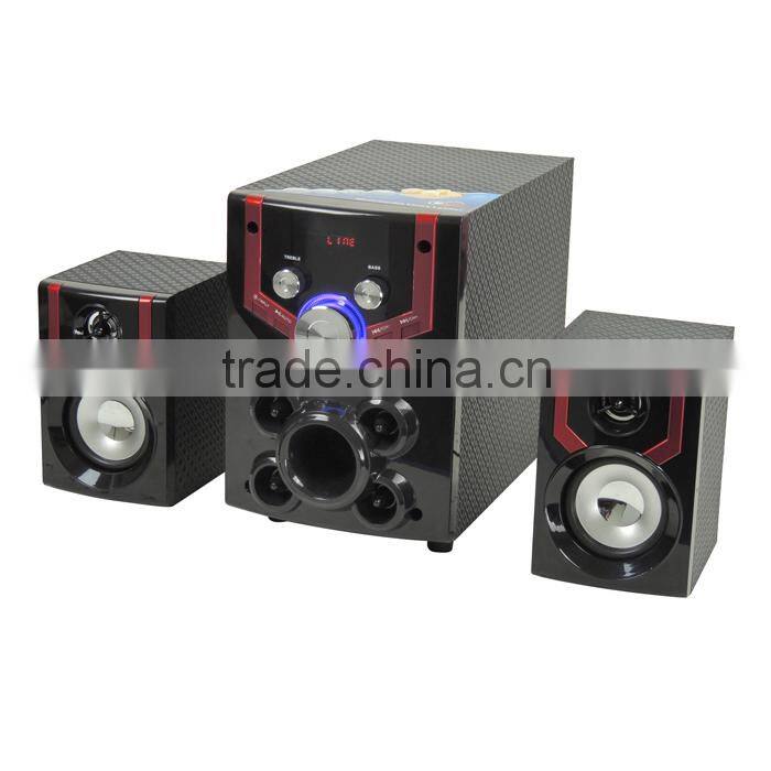 cheap price 2.1 Multimedia computer Speaker with USB/SD/FM/remote control