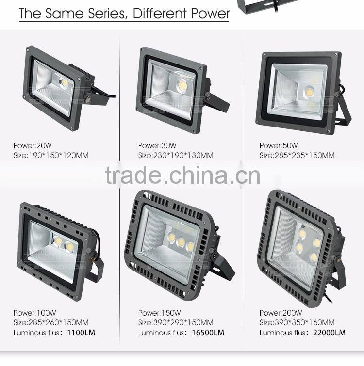 Hot sale IP65 Waterproof Bridgelux COB outdoor led flood light 100w