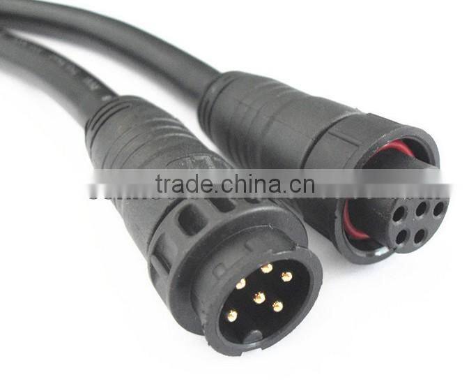 led light components electrical waterproof male female connector with cable