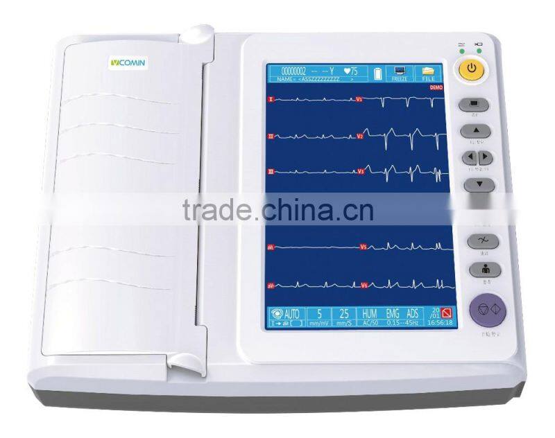 Best Price of CE Marked Digital 12 Channel 12 Leads Portable ECG Machine with Bulid-in Printer