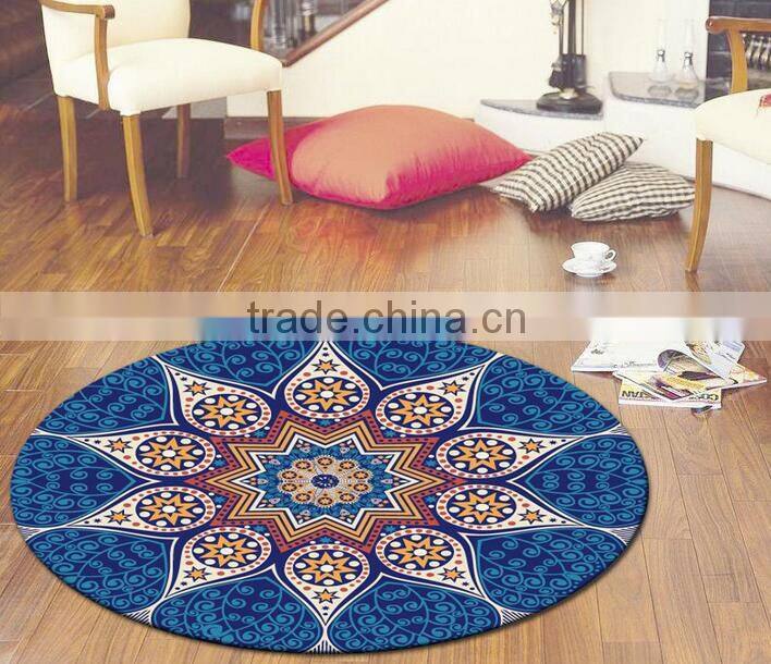 Wholesale Custom Printed Portable Thin Rubber Round Mat