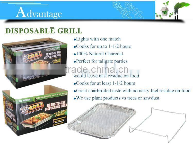48*31*6 cm ONE TIME BBQ Charcoal Grill, BBQ Grill Instant Charcoal