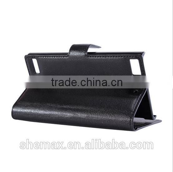 Factory price leather flip cover case for blackberry z3