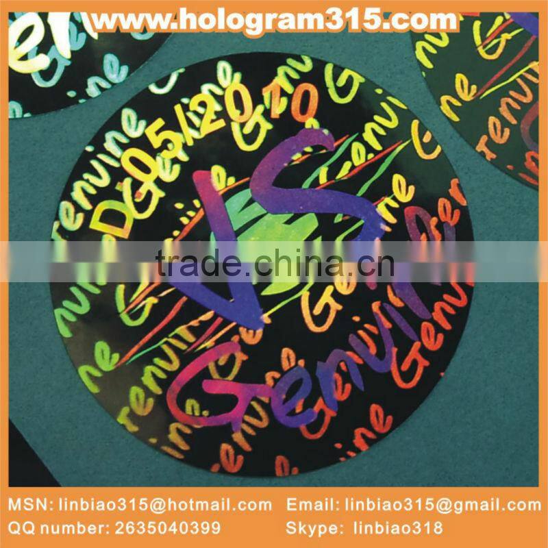 Round Shape Flower Design Security Hologram Adhesive a4 Label Sticker