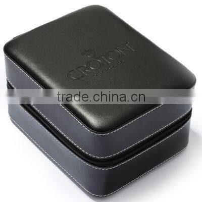 Expensive luxury leather watch box