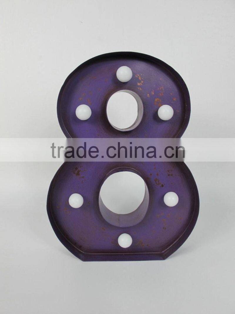 decorative vintage metal Noel LED Marquee light