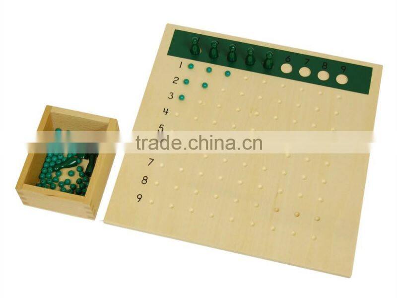 Montessori mathematics educational toys for division bead board