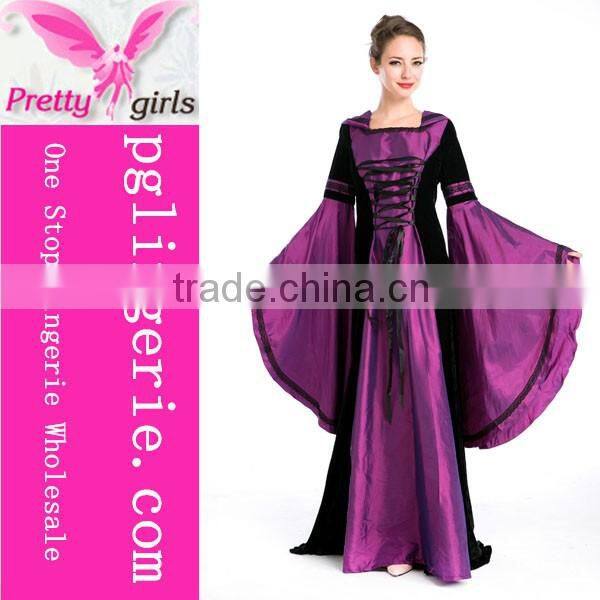 Long Sleeve Maxi Evening Dress Queen Carnival Costume Cosplay Costumes
