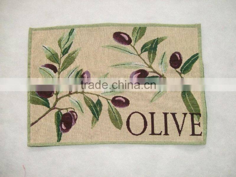fruit design polyester cotton tapestry placemat