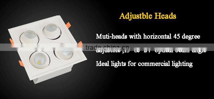 Gimble 4 heads Square LED COB Downlight