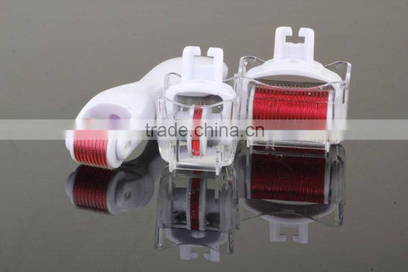 3 in 1 derma roller with changeable needle for eye,face,body skin care,acne scar removal