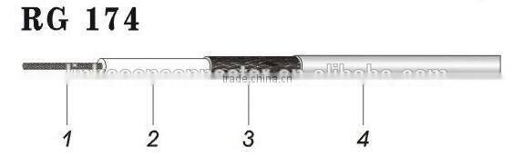 N female to CRC9 male RA pigtail cable RG174