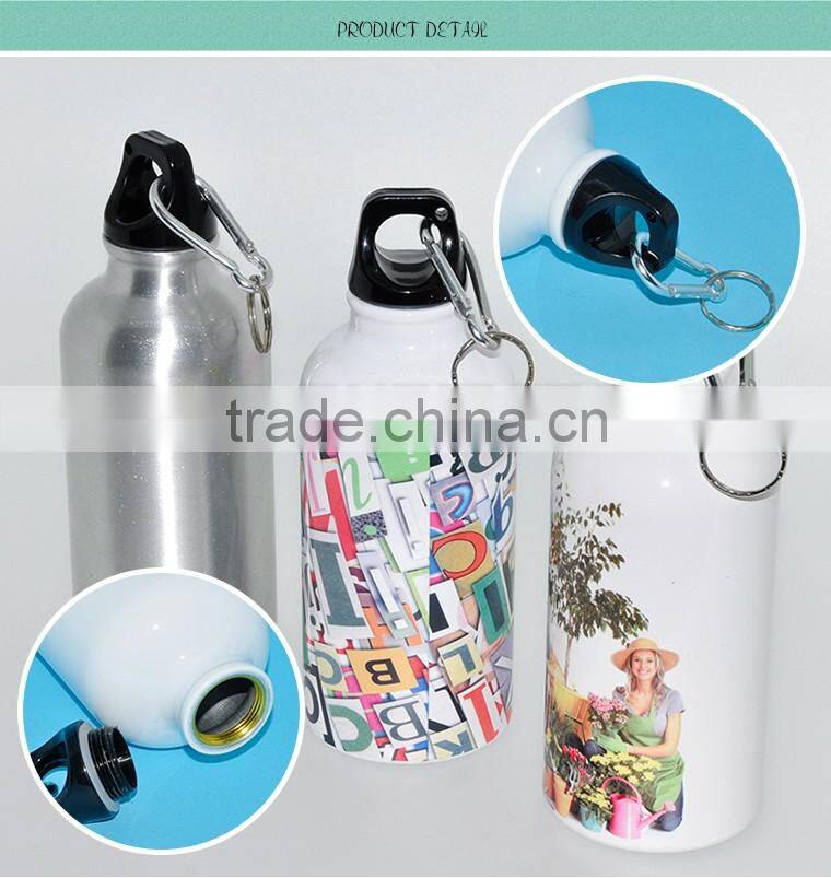sublimation wholesale aluminum water bottle 400ML White/Sliver (LH-12)