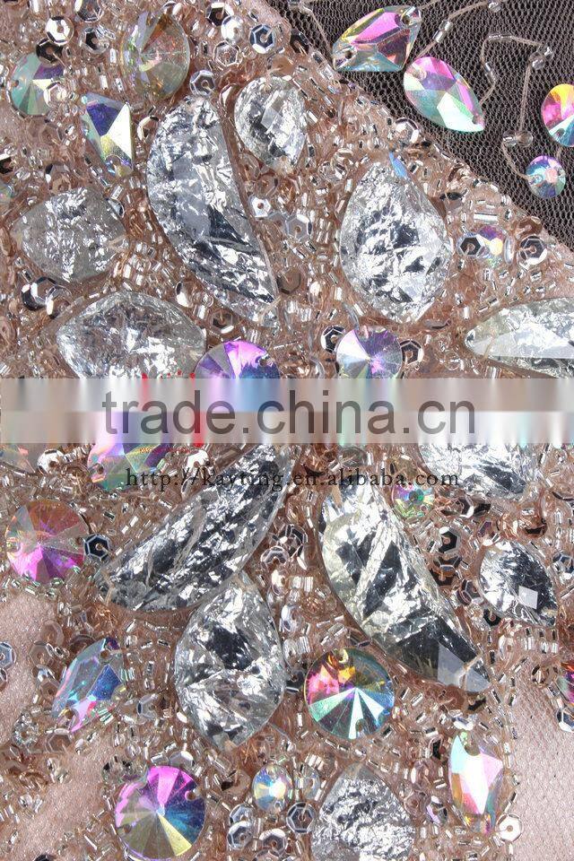 Gorgeous Handmade Beaded Sleeveless Sexy Long Dubai Designers Wholesale Evening Dress