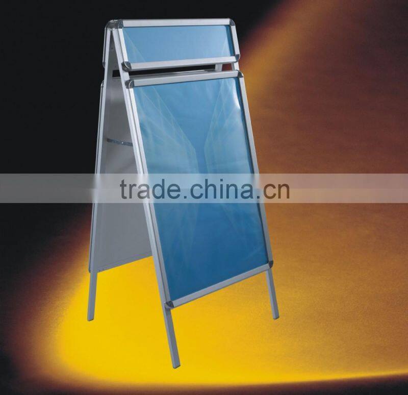Double side poster board ,A board stand with fore head