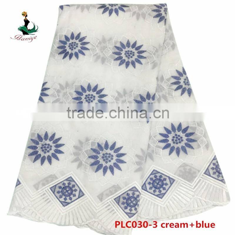 Haniye 2016/lastest hot selling african dress swiss voile lace polish cotton laces /PLC030