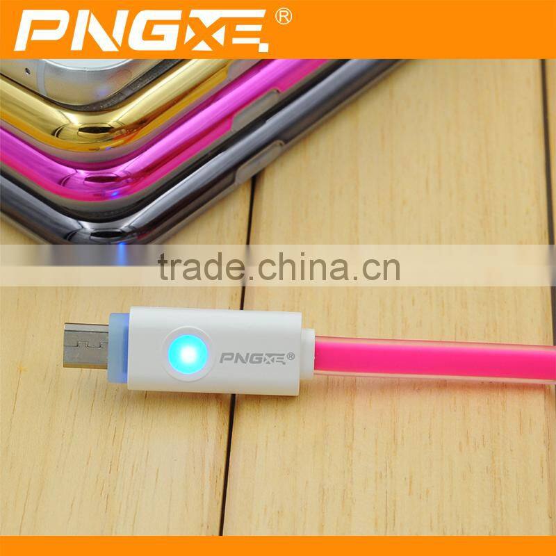wholesale China factory mircro usb cable with free sample for samsung smart phone and for iphone5 led cable accessory for cell