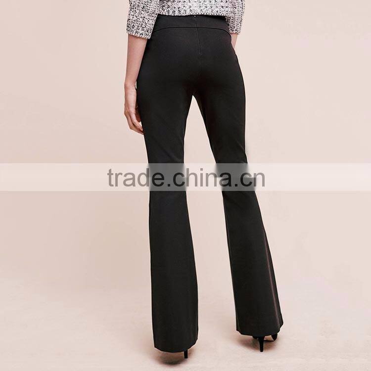 Wholesale clothing new fashion formal working black flare lady pants