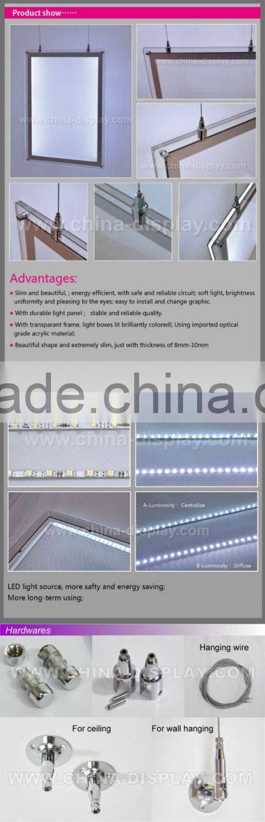 Popular items led backlit display acrylic circular light box panel