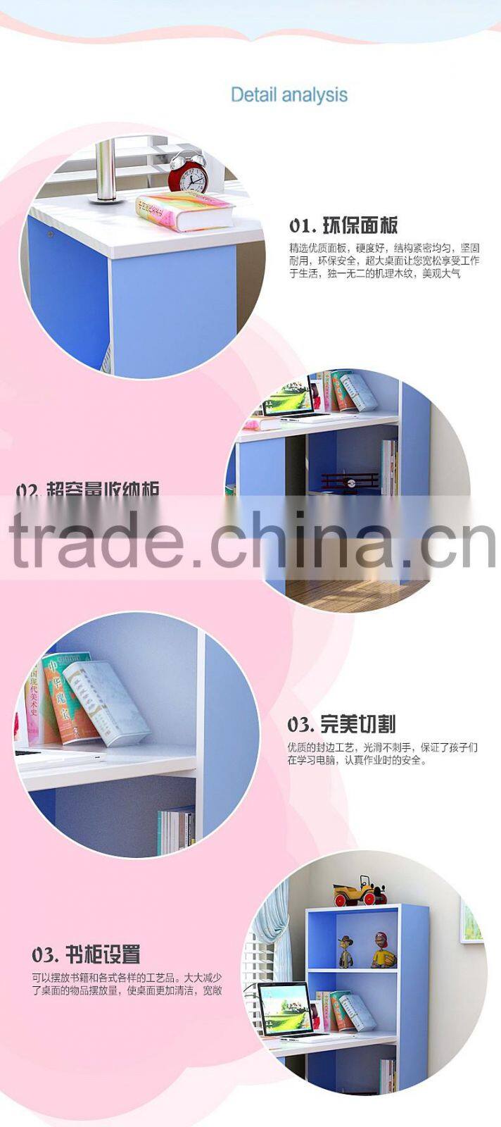 kids desk bookcase combination