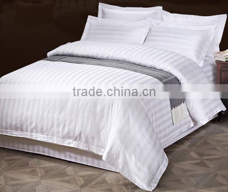 100% Cotton Sateen Stripe Hotel Bedding Set,Duvet Cover Set