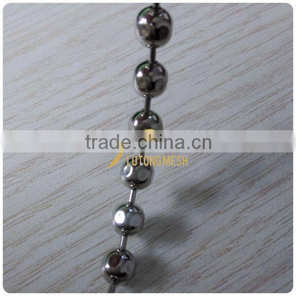 silver faceted ball chain curtain