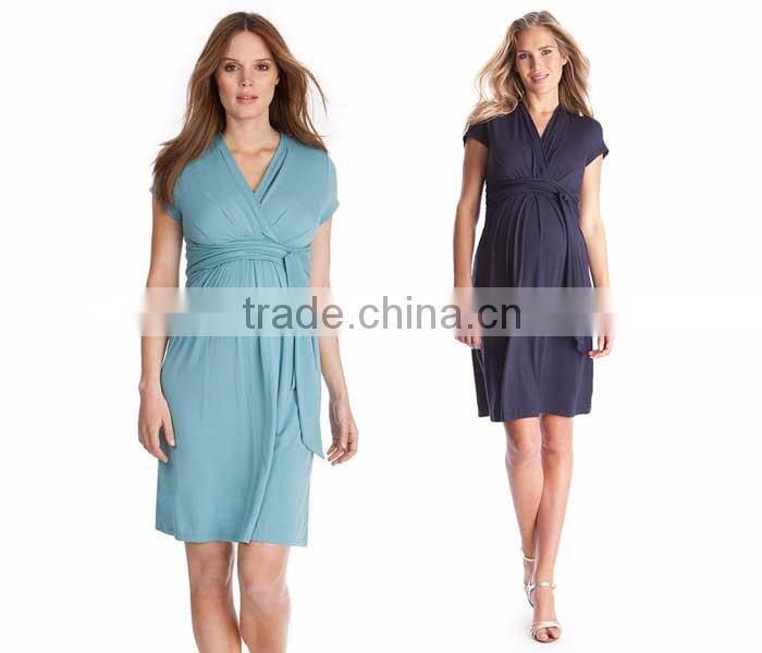 Spring summer new maternity breastfeeding rap one piece
