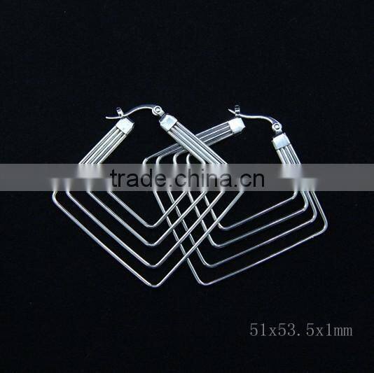 square loop earrings for lady high quality