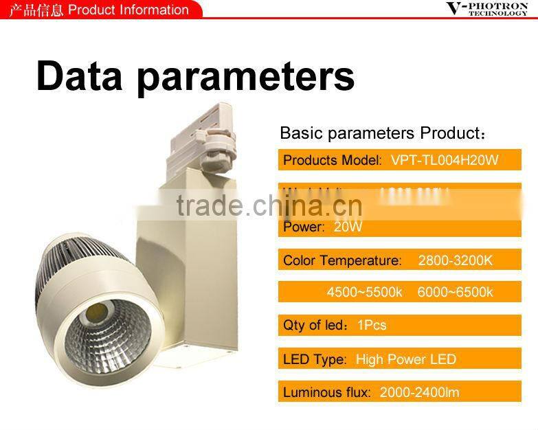 new design 20w led cob track light