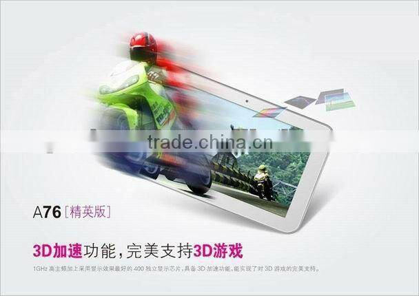 A76 Elite edition Android 4.0+1.0Ghz CPU+512MB+8GB tablet
