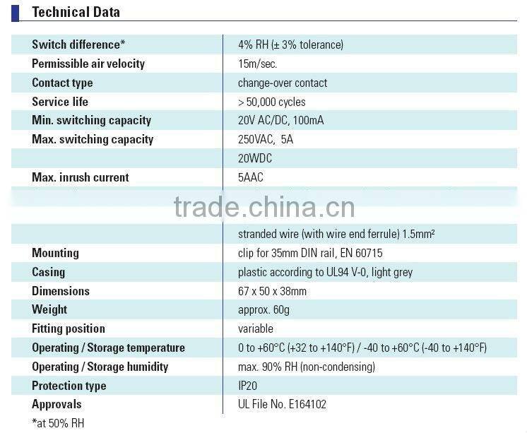 Mechanical hygrostat MFR012