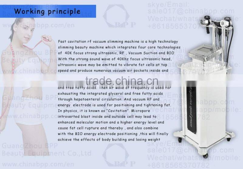 5 heads rf ultrasonic vacuum cavitation system type