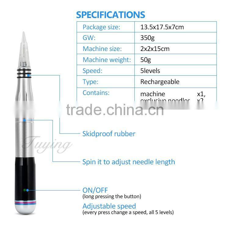 Portable permanent make up pen eyebrow tattoo machine