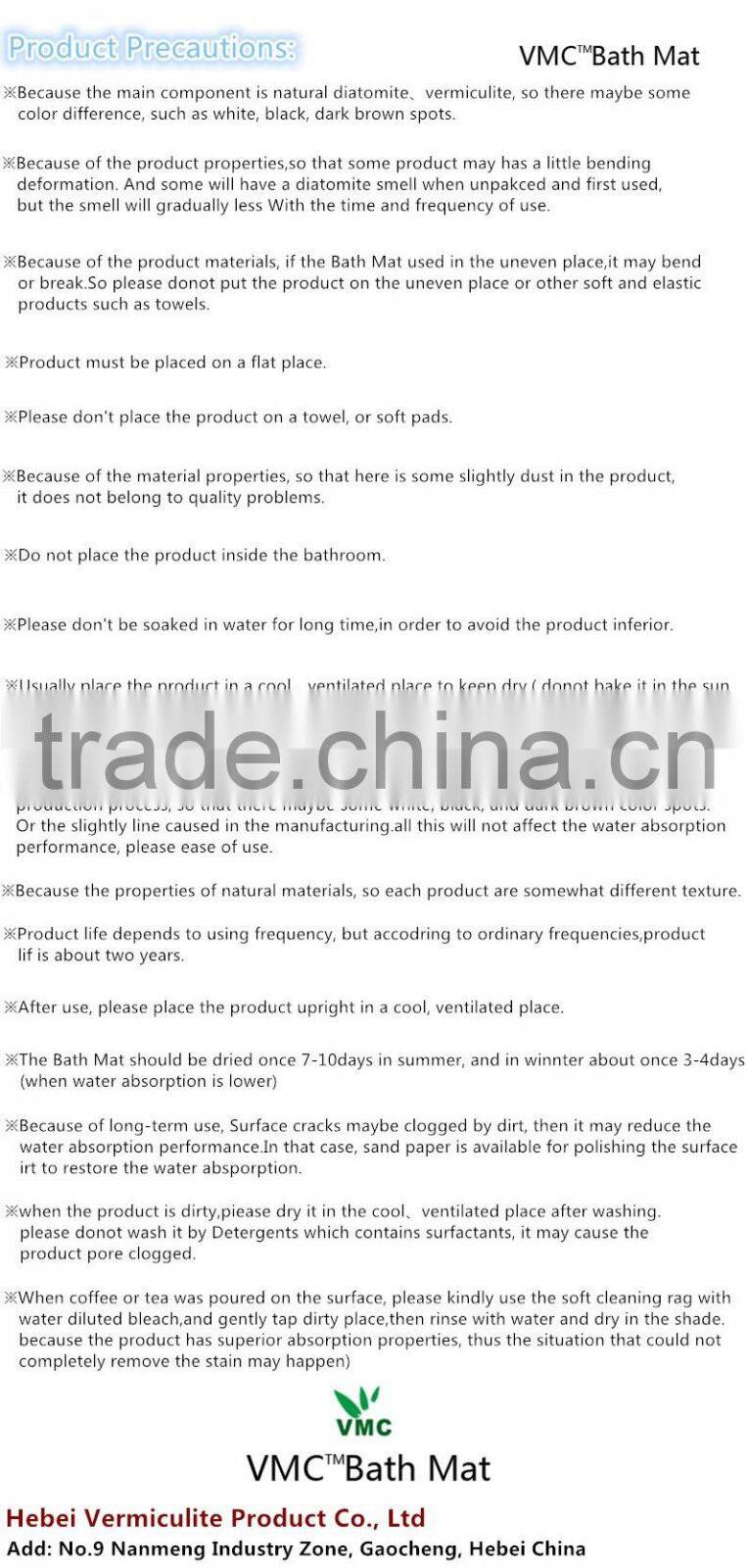 Super Absorbent Ecological Diatomaceous Earth Bath Mat