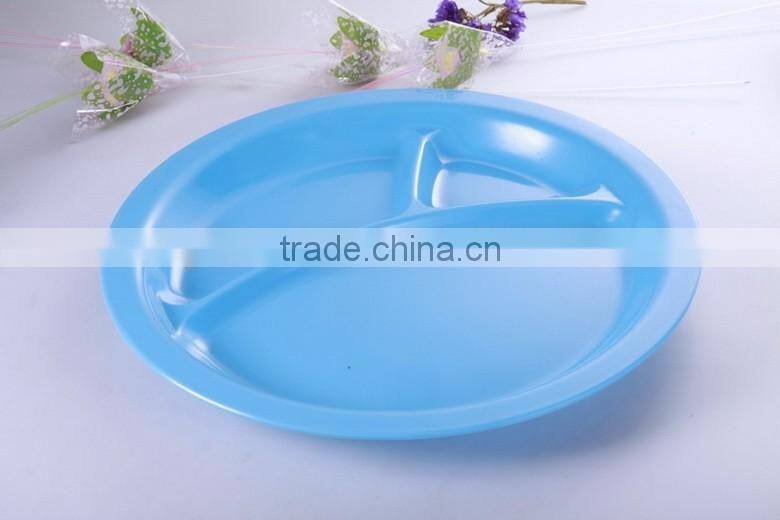 Special shape three grids melamine lunch tray for children, biodegradable lunch trays