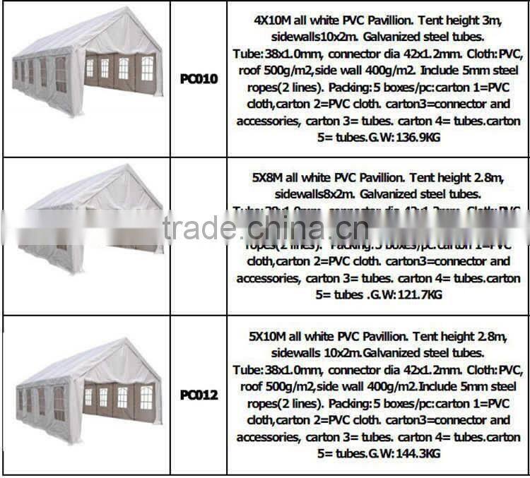 Strong aluminum party tent winterized