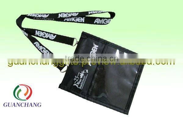 100% polyester lanyard with PVC card holder