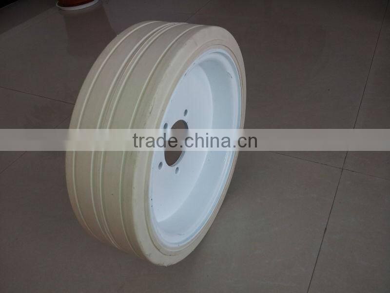 longer wearness 16x5x12 scissor lift tires, white non marking solid tire