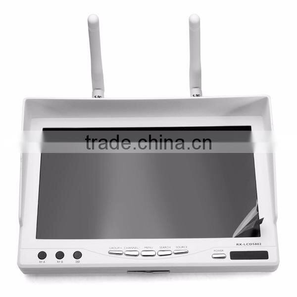RX-LCD5802 White Color Radio Control Toys 40CH Diversity Receiver 5.8GHz 7'' FPV Monitor