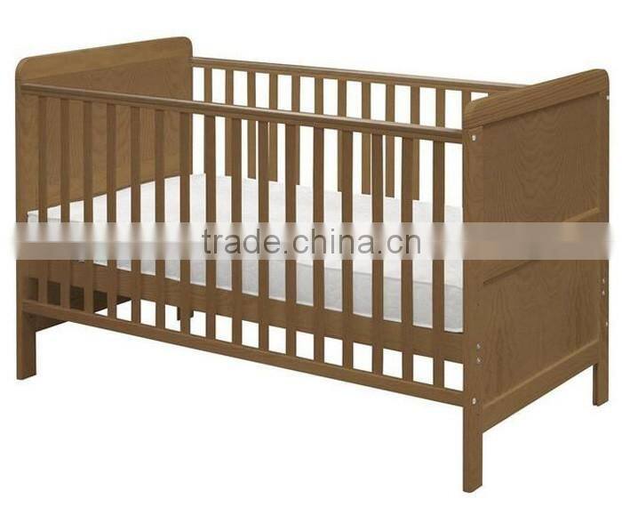 European Style Classic Pine Wood Baby Cot Bed Toddler Bed