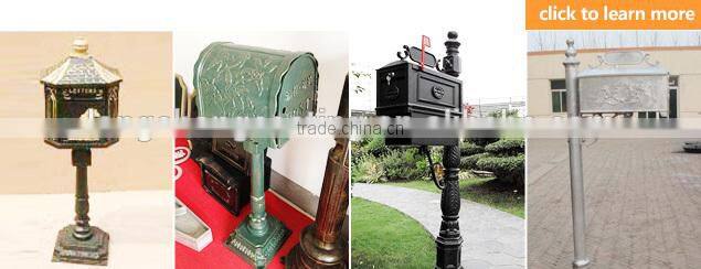 aluminum cast outdoor mailbox for apartment / cast aluminum mailbox