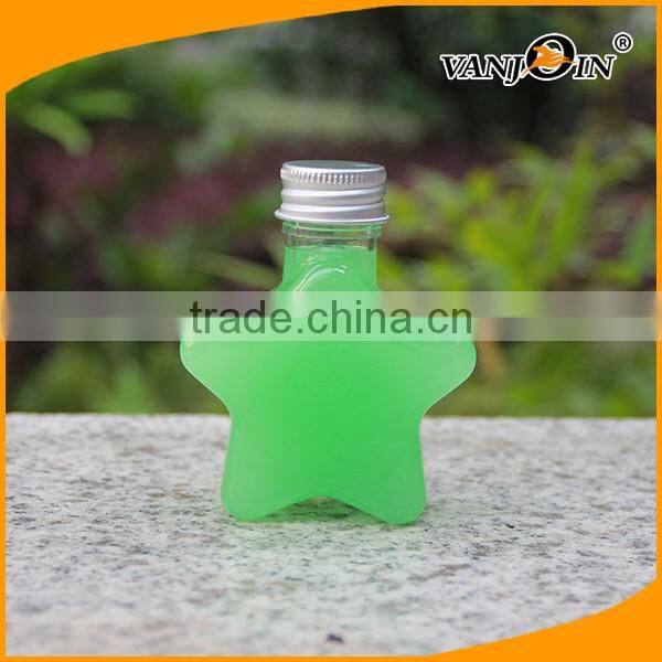 Star Shape Cold Press Juice Bottles with Metalized Cap