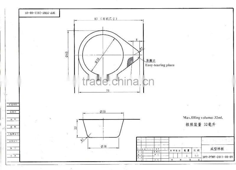 DPP80 Mini Type Automatic Blister Packing Machine for chocolate and butter and jam