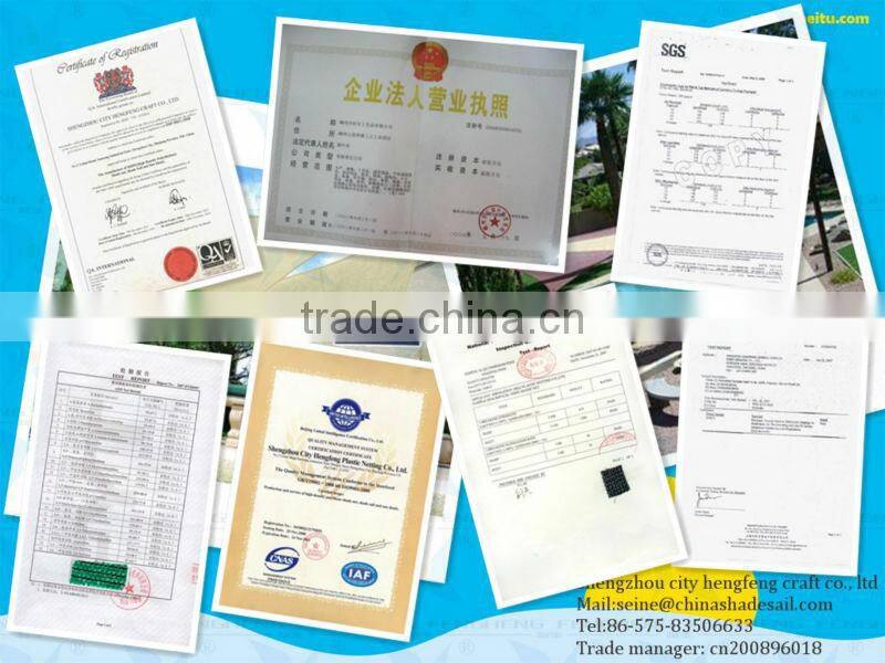 High HDPE anti UV window shade curtain/sail