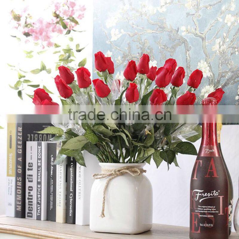 New simulated flower feel rose decorative artificial silk roses flowers