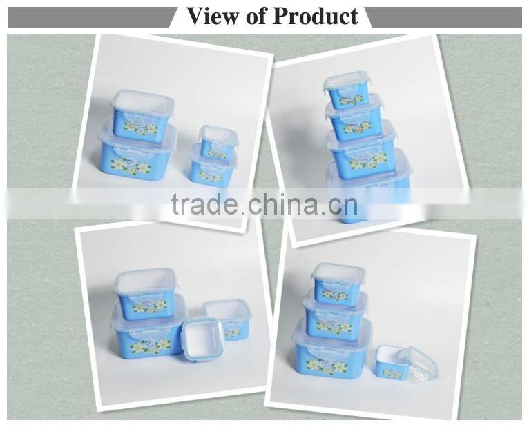 4 pieces food packaging pp plastic storage container
