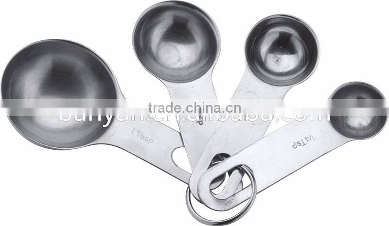 Top Quality 4pcs Stainless Steel Spoon Set Measuring Cup Spoon With Silicon Handle
